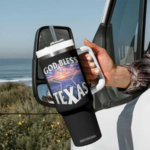 Bluebonnet Field God Bless Texas Tumbler With Handle TS09 Print Your Wear