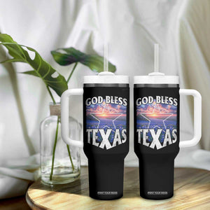 Bluebonnet Field God Bless Texas Tumbler With Handle TS09 Print Your Wear