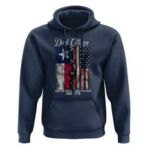 Dual Citizen Texan American Hoodie TS09 Navy Print Your Wear