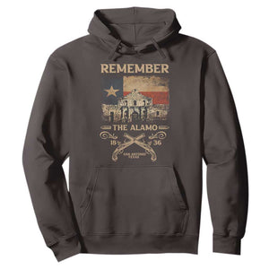 Texas Hoodie Remember The Alamo San Antonio 1836 TS09 Dark Chocolate Print Your Wear