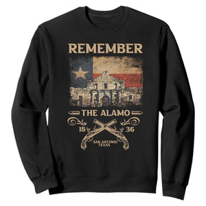 Texas Sweatshirt Remember The Alamo San Antonio 1836 TS09 Black Print Your Wear