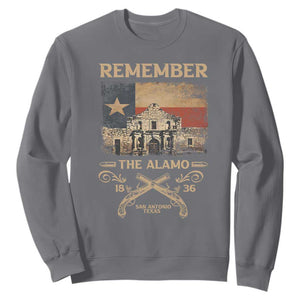 Texas Sweatshirt Remember The Alamo San Antonio 1836 TS09 Charcoal Print Your Wear