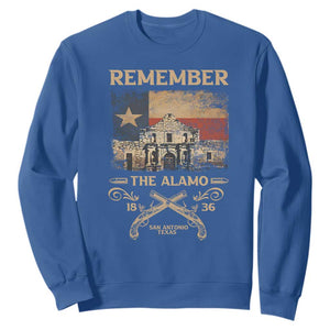 Texas Sweatshirt Remember The Alamo San Antonio 1836 TS09 Royal Blue Print Your Wear