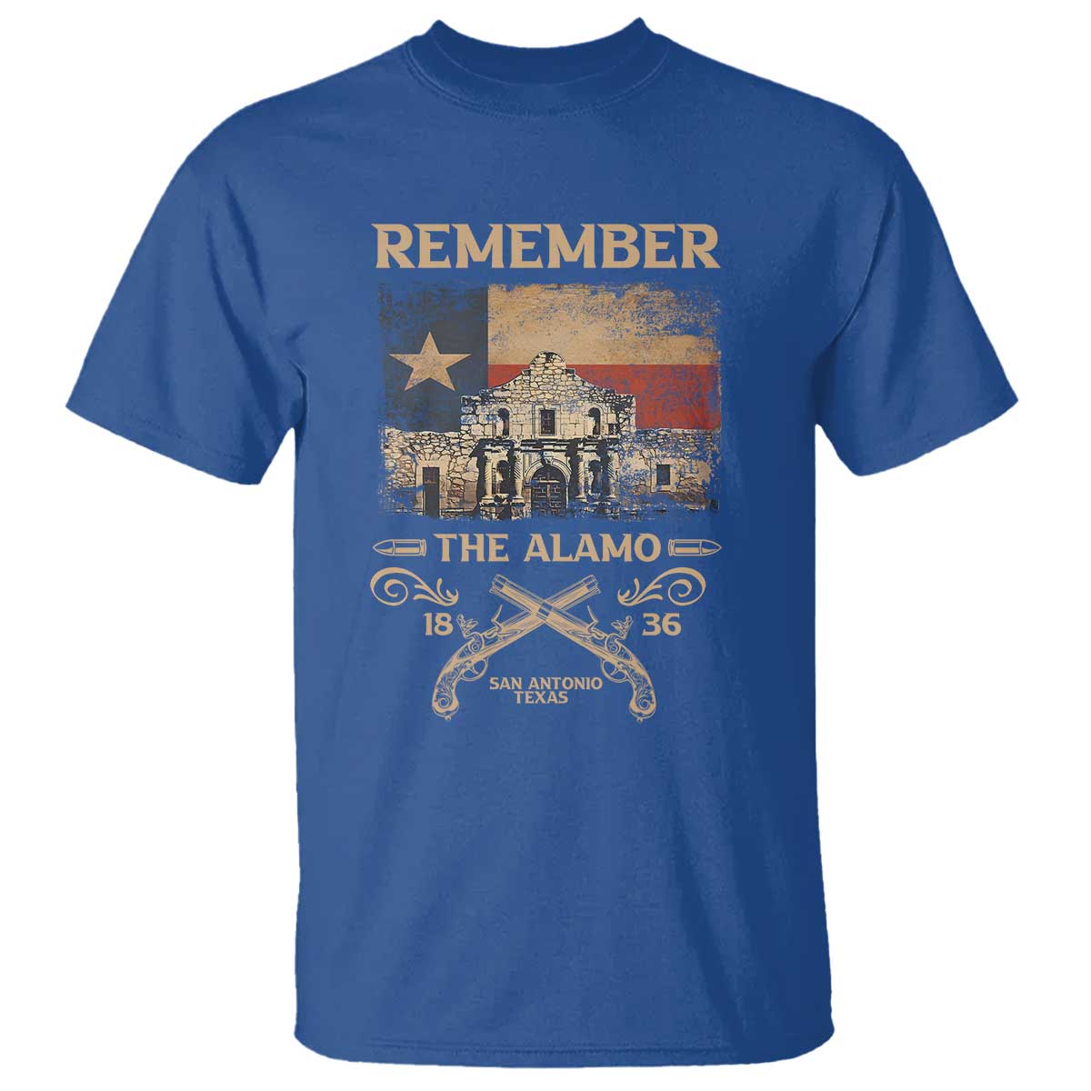 Texas T Shirt Remember The Alamo San Antonio 1836 TS09 Royal Blue Print Your Wear