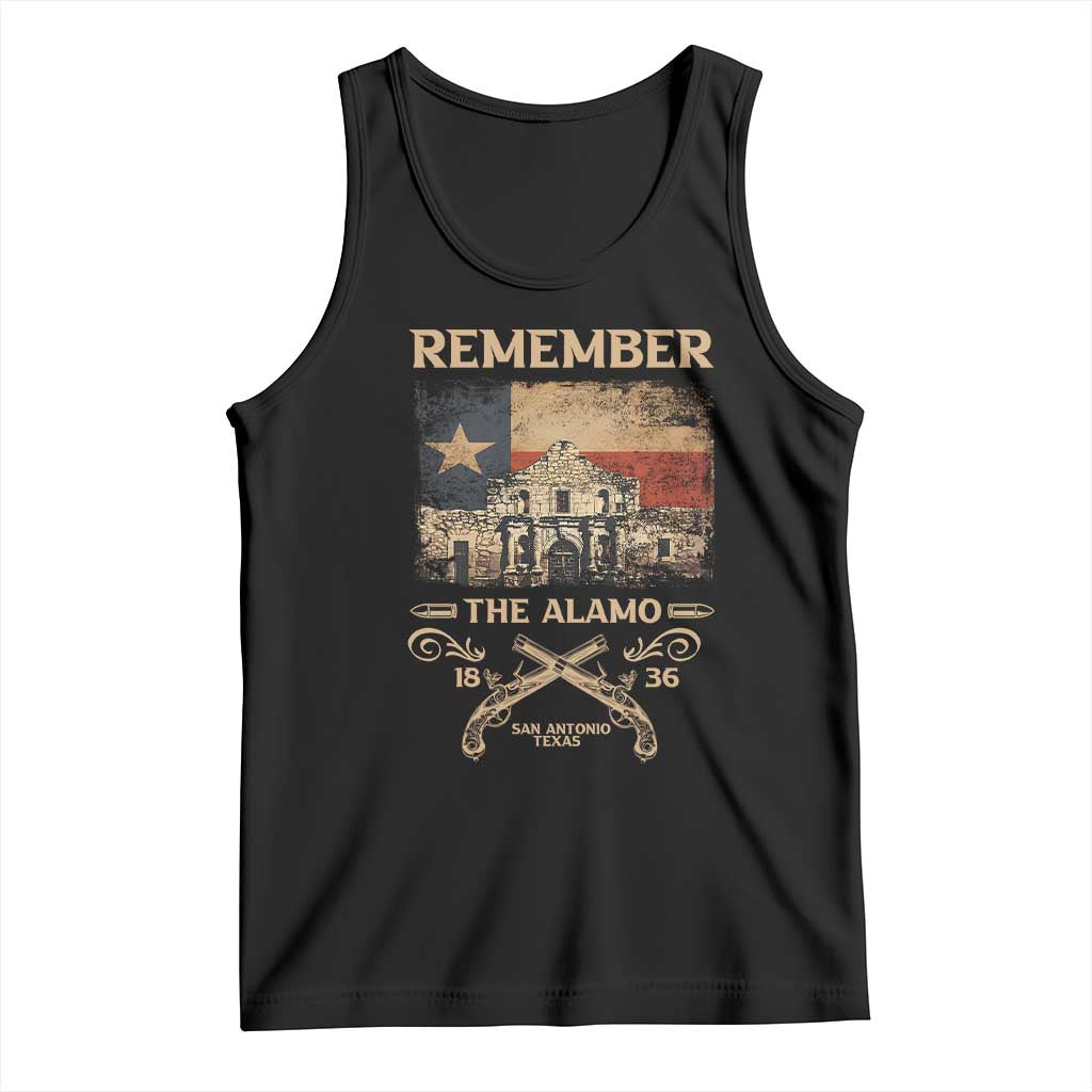 Texas Tank Top Remember The Alamo San Antonio 1836 TS09 Black Print Your Wear