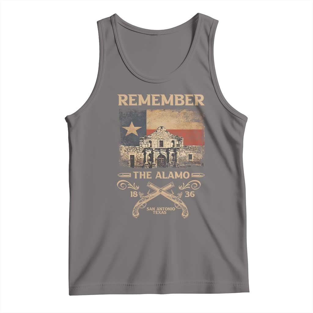Texas Tank Top Remember The Alamo San Antonio 1836 TS09 Deep Heather Print Your Wear