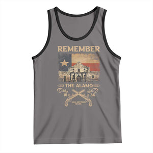Texas Tank Top Remember The Alamo San Antonio 1836 TS09 Deep Heather Black Print Your Wear