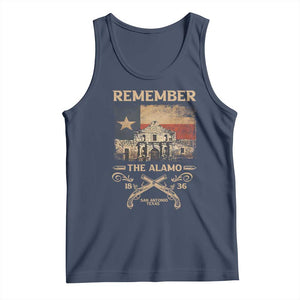 Texas Tank Top Remember The Alamo San Antonio 1836 TS09 Navy Print Your Wear
