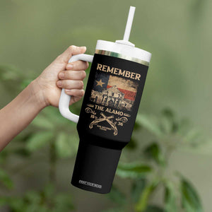 Texas Tumbler With Handle Remember The Alamo San Antonio 1836 TS09 Print Your Wear