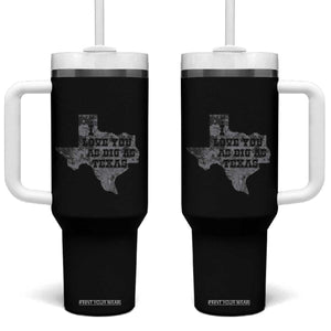 I Love You As Big As Texas Tumbler With Handle TS09 One Size: 40 oz Black Print Your Wear