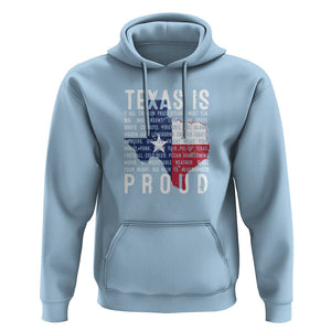 Texas Hoodie Proud Taxan List Of Words That Describe Texas TS09 Light Blue Print Your Wear