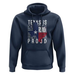 Texas Hoodie Proud Taxan List Of Words That Describe Texas TS09 Navy Print Your Wear