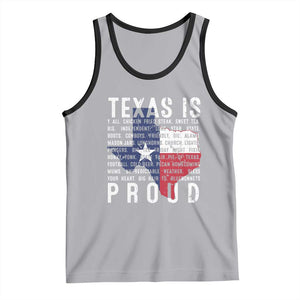 Texas Tank Top Proud Taxan List Of Words That Describe Texas TS09 Athletic Heather Black Print Your Wear
