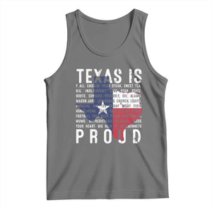 Texas Tank Top Proud Taxan List Of Words That Describe Texas TS09 Black Heather Print Your Wear