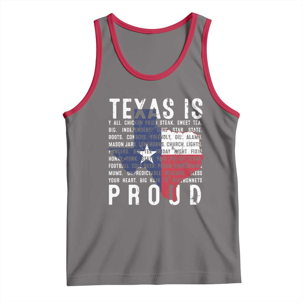 Texas Tank Top Proud Taxan List Of Words That Describe Texas TS09 Deep Heather Red Print Your Wear