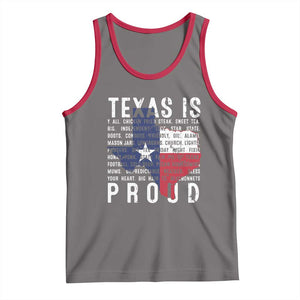 Texas Tank Top Proud Taxan List Of Words That Describe Texas TS09 Deep Heather Red Print Your Wear