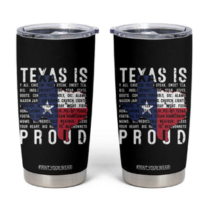 Texas Tumbler Cup Proud Taxan List Of Words That Describe Texas TS09 Black Print Your Wear