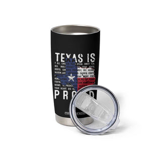 Texas Tumbler Cup Proud Taxan List Of Words That Describe Texas TS09 Print Your Wear