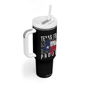 Texas Tumbler With Handle Proud Taxan List Of Words That Describe Texas TS09 Print Your Wear