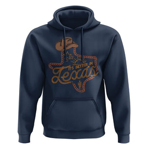 It's Better In Texas Retro Western Cowboy Hoodie TS09 Navy Print Your Wear