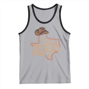 It's Better In Texas Retro Western Cowboy Tank Top TS09 Athletic Heather Black Print Your Wear