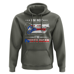 I'm Not Yelling I'm Puerto Rican Hoodie TS09 Military Green Print Your Wear