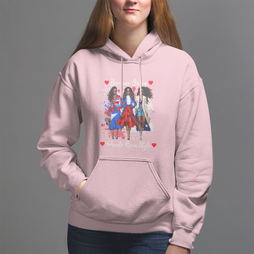 Puerto Rico Hoodie Puerto Rican Style Fashion Boricua Queen Women TS09 Light Pink Print Your Wear