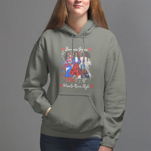Puerto Rico Hoodie Puerto Rican Style Fashion Boricua Queen Women TS09 Military Green Print Your Wear
