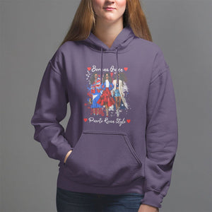 Puerto Rico Hoodie Puerto Rican Style Fashion Boricua Queen Women TS09 Purple Print Your Wear