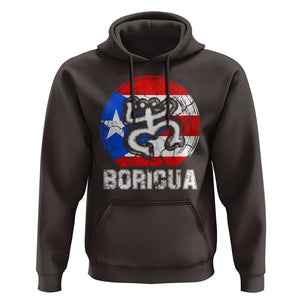 Puerto Rico Boricua Coqui Hoodie TS09 Dark Chocolate Print Your Wear