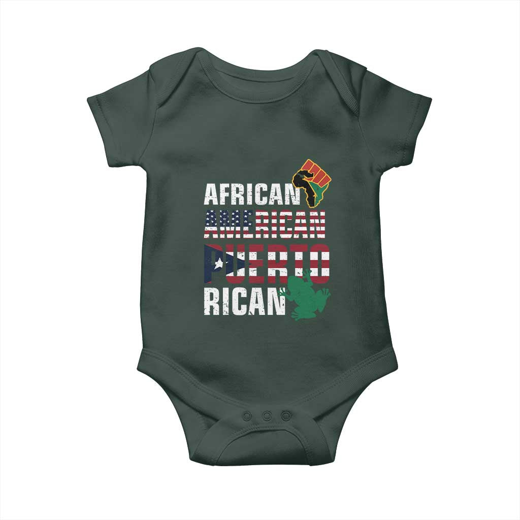 African American Puerto Rican Pride Baby Onesie TS09 Print Your Wear