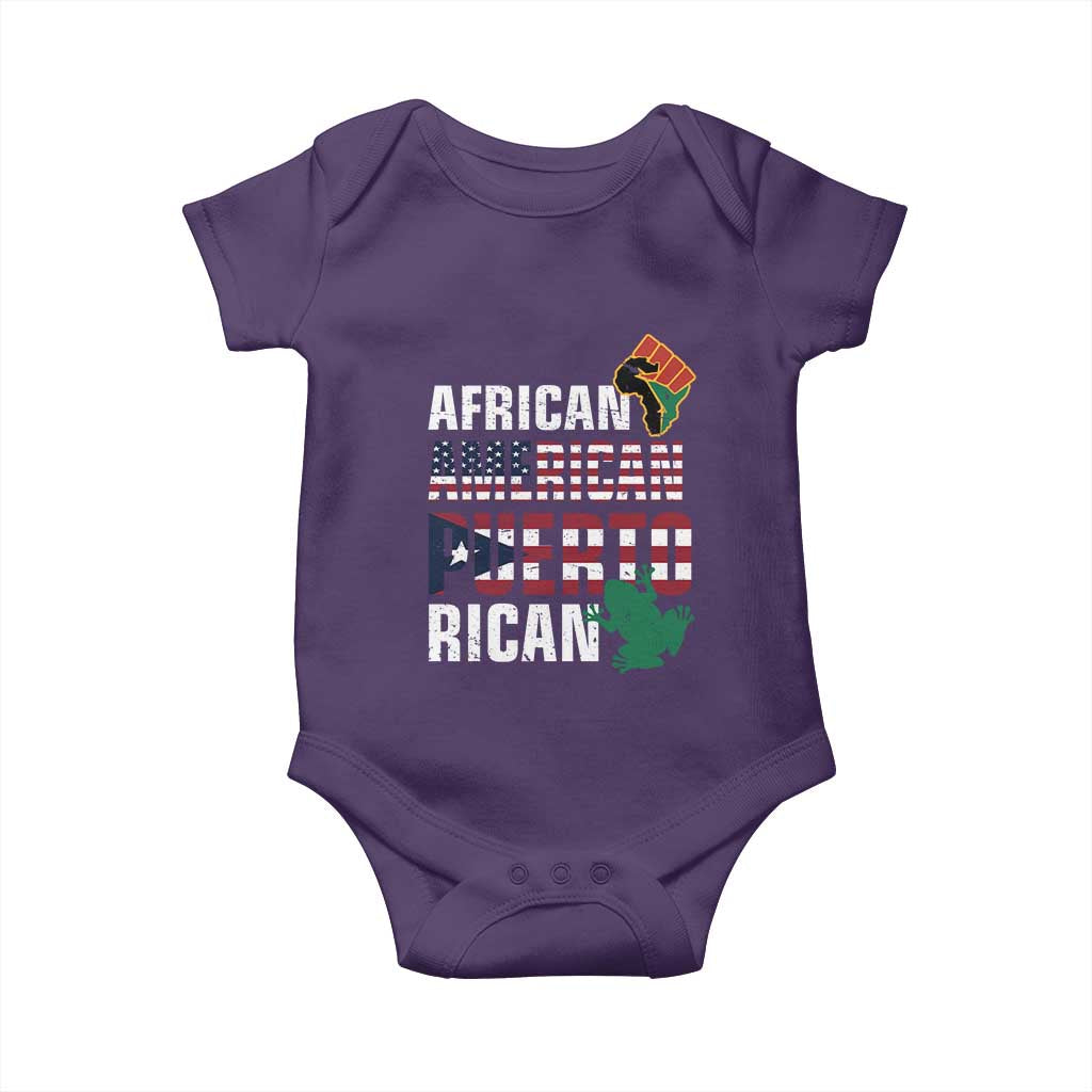 African American Puerto Rican Pride Baby Onesie TS09 Purple Print Your Wear