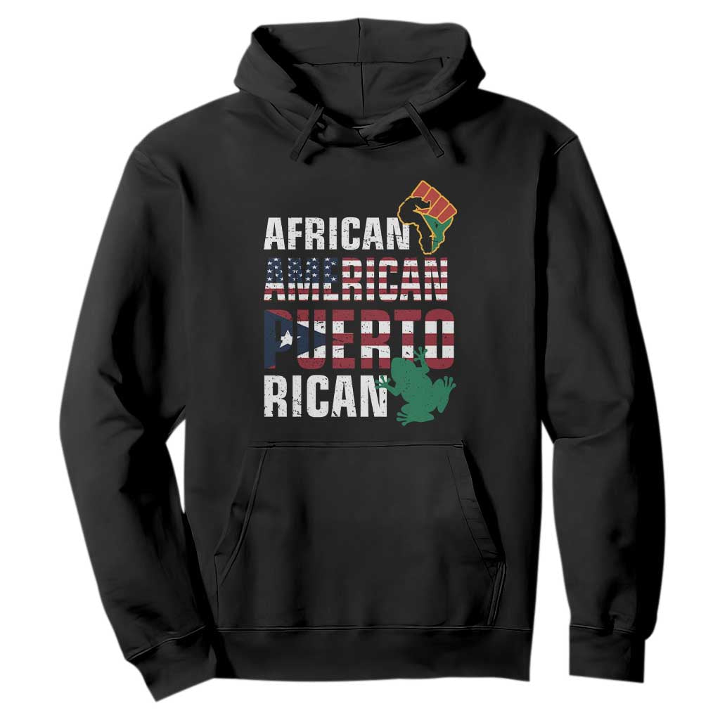 African American Puerto Rican Coqui Hoodie TS09 Black Print Your Wear