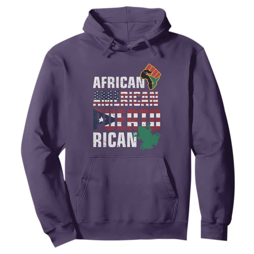 African American Puerto Rican Coqui Hoodie TS09 Purple Print Your Wear