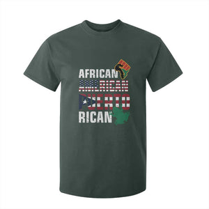 African American Puerto Rican Pride T Shirt For Kid TS09 Dark Forest Green Print Your Wear