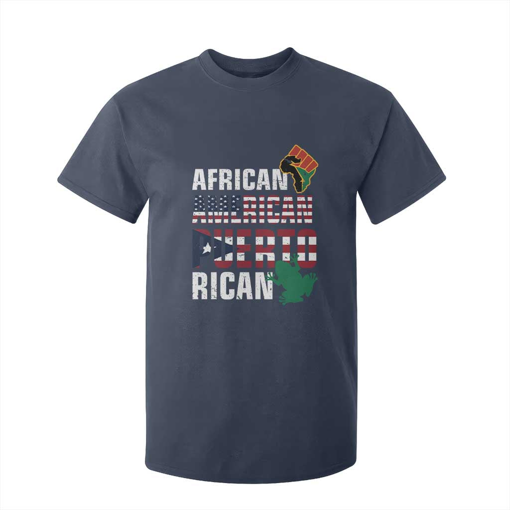 African American Puerto Rican Pride T Shirt For Kid TS09 Navy Print Your Wear