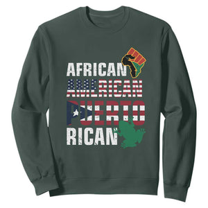 African American Puerto Rican Coqui Sweatshirt TS09 Dark Forest Green Print Your Wear