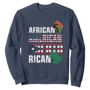 African American Puerto Rican Coqui Sweatshirt TS09 Navy Print Your Wear
