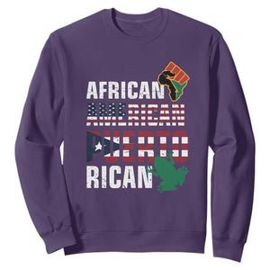 African American Puerto Rican Coqui Sweatshirt TS09 Purple Print Your Wear
