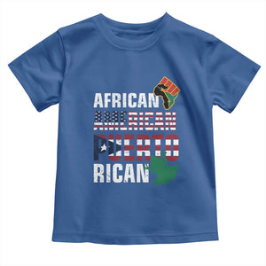 African American Puerto Rican Pride Toddler T Shirt TS09 Royal Blue Print Your Wear