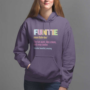 Funny Aunt Hoodie Funtie The Fun Aunt Like A Mom Only Way Cooler TS09 Purple Print Your Wear