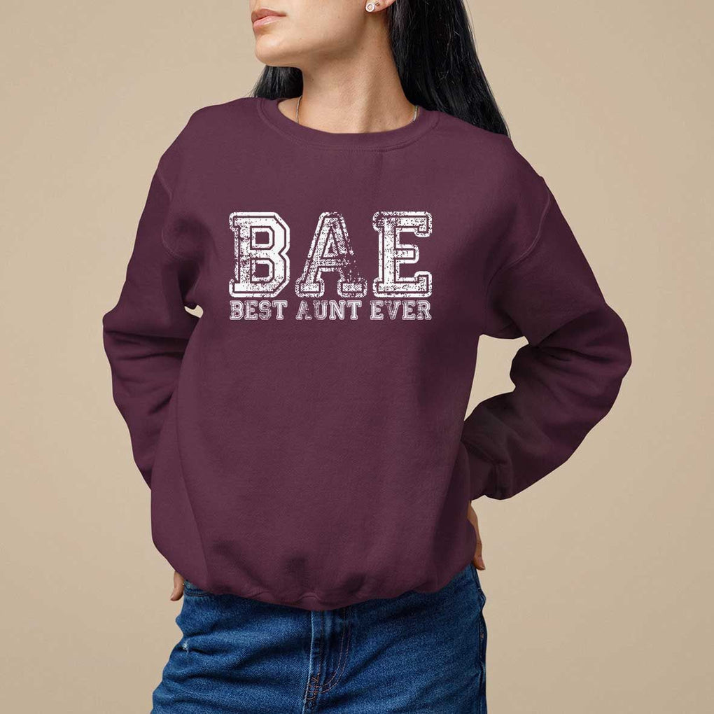 Best Aunt Ever Aunts Day Auntie Sweatshirt TS09 Maroon Print Your Wear