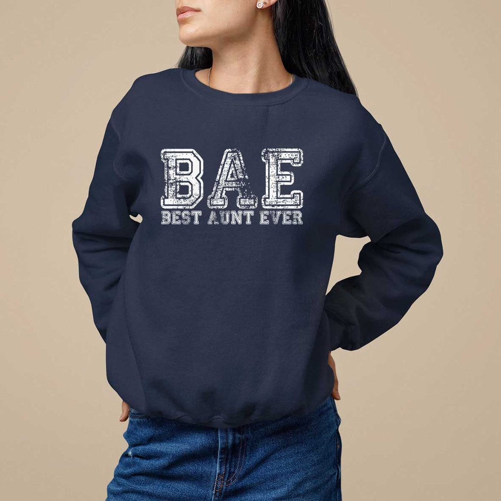 Best Aunt Ever Aunts Day Auntie Sweatshirt TS09 Navy Print Your Wear