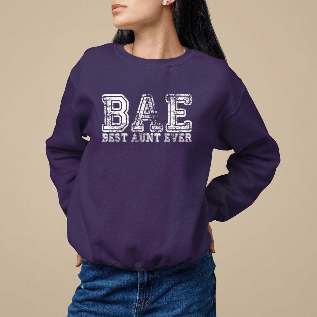 Best Aunt Ever Aunts Day Auntie Sweatshirt TS09 Purple Print Your Wear