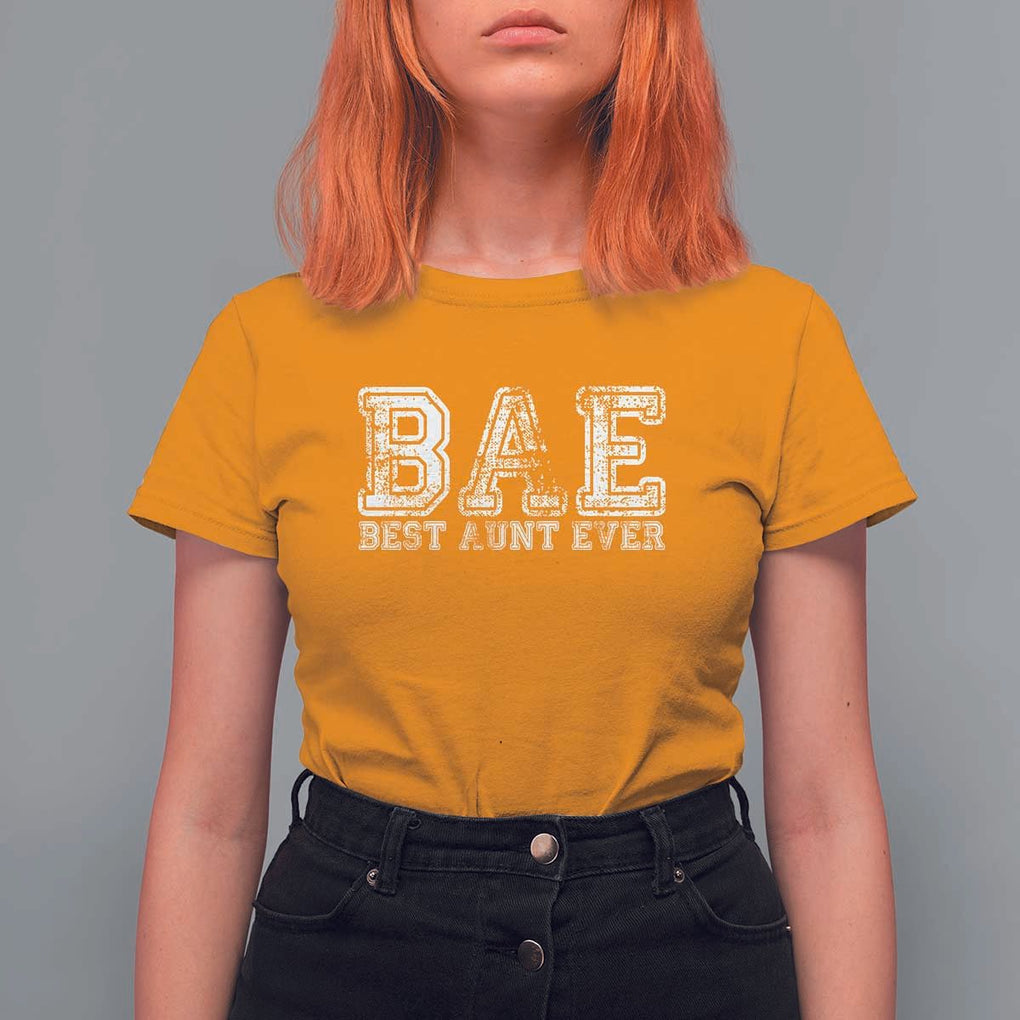Best Aunt Ever Aunts Day Auntie T Shirt For Women TS09 Gold Print Your Wear