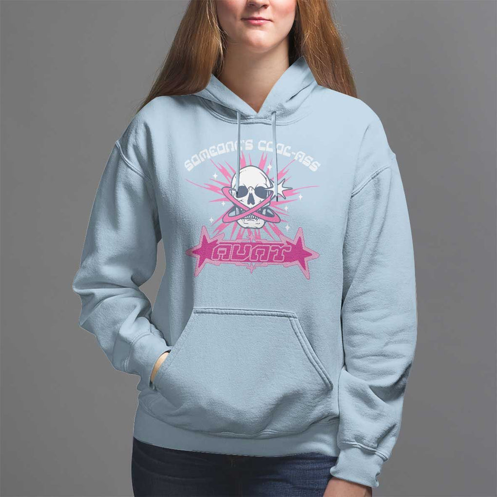 Auntie Club Hoodie Someone's Cool Ass Aunt Skeleton Y2K TS09 Light Blue Print Your Wear
