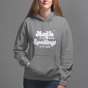 Auntie is My Name Spoiling is My Game Hoodie TS09 Charcoal Print Your Wear