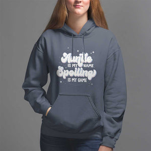 Auntie is My Name Spoiling is My Game Hoodie TS09 Navy Print Your Wear