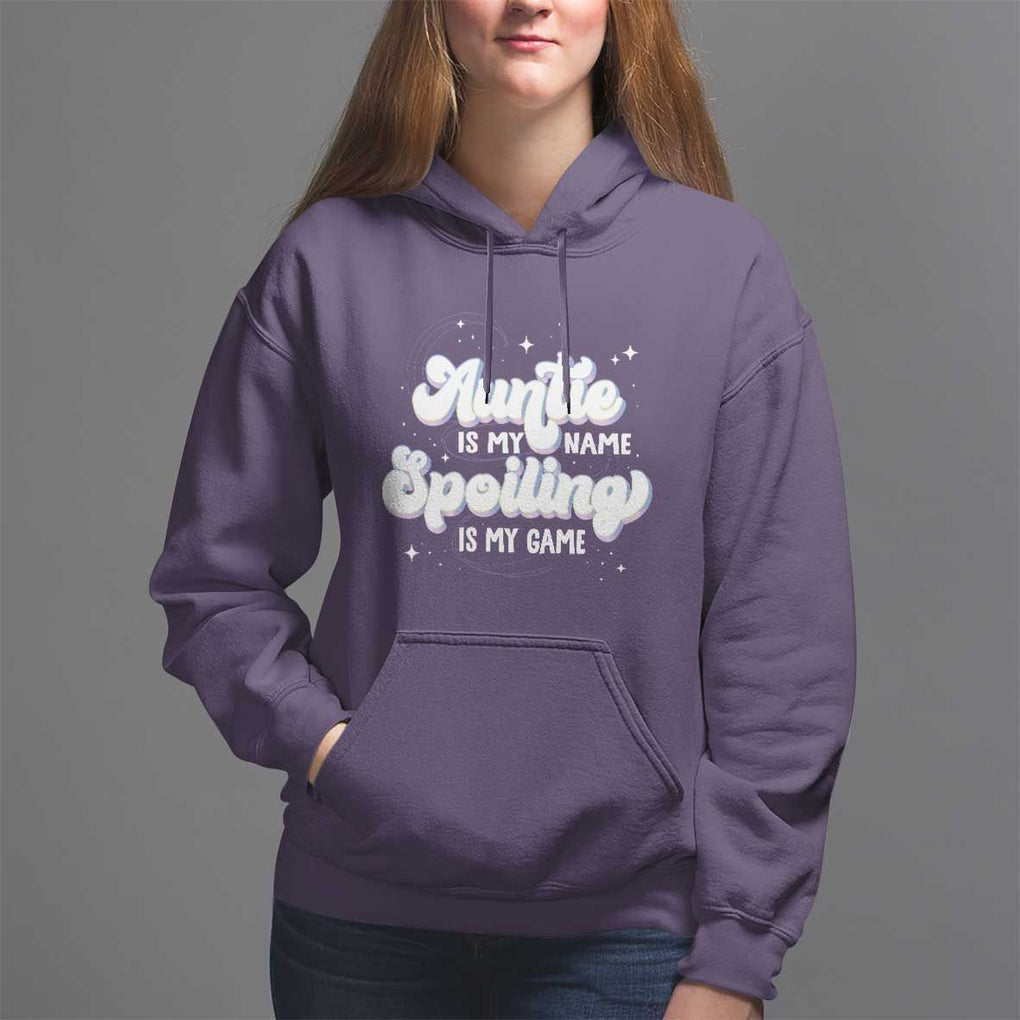 Auntie is My Name Spoiling is My Game Hoodie TS09 Purple Print Your Wear