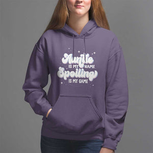 Auntie is My Name Spoiling is My Game Hoodie TS09 Purple Print Your Wear